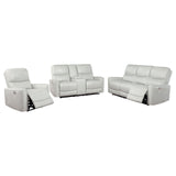 Greenfield Ivory 3-Piece Upholstered Power Reclining Sofa Set from Coaster - Luna Furniture