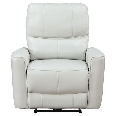 Greenfield Ivory Upholstered Power Recliner Chair from Coaster - Luna Furniture