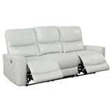 Greenfield Ivory Upholstered Power Reclining Living Room Set from Coaster - Luna Furniture
