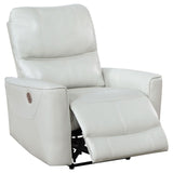 Greenfield Ivory Upholstered Power Reclining Living Room Set from Coaster - Luna Furniture
