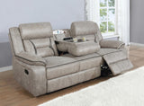 Greer Taupe Upholstered 3-Piece Tufted Living Room Set from Coaster - Luna Furniture