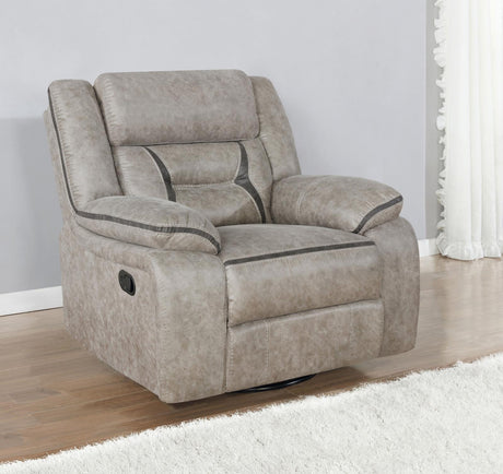 Greer Upholstered Tufted Back Glider Recliner from Coaster - Luna Furniture