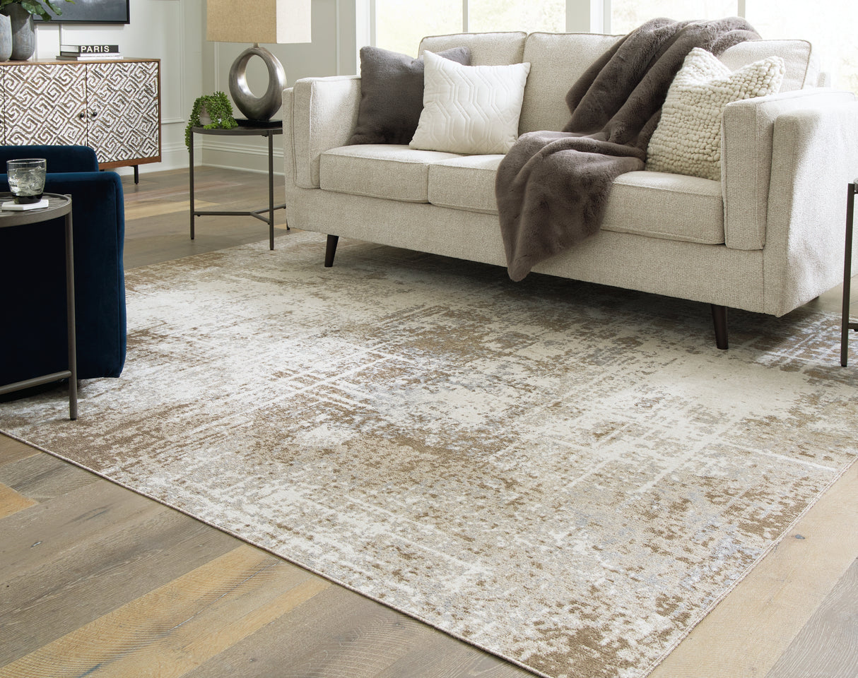 Grifflain Tan/Brown/Gray Large Rug from Ashley - Luna Furniture