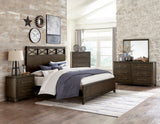 Griggs Dark Brown King Panel Bed from Homelegance - Luna Furniture