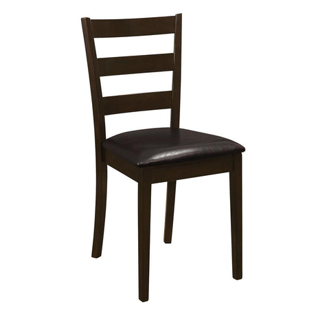 Guillen Cappuccino and Dark Brown 5-Piece Dining Set with Bench from Coaster - Luna Furniture