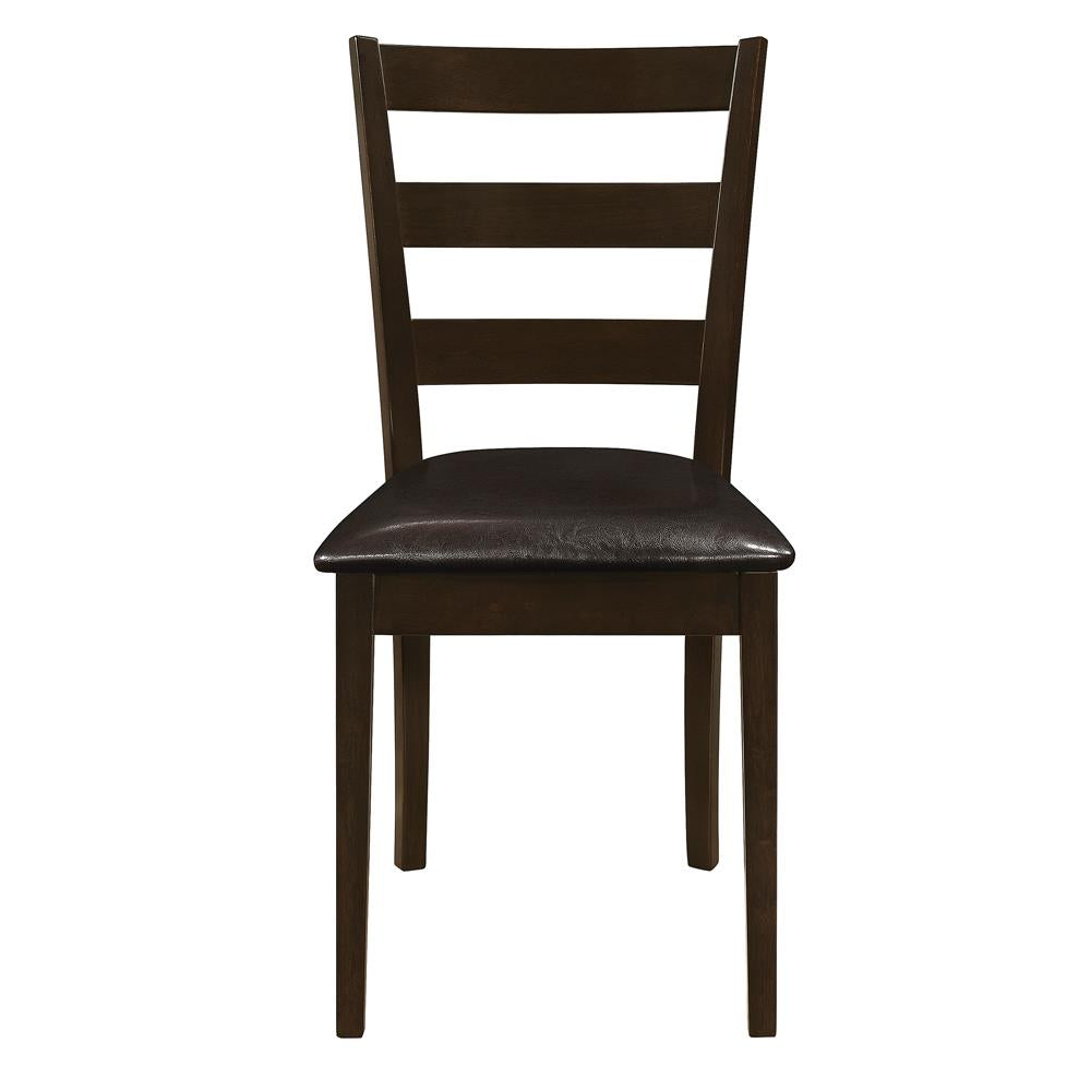 Guillen Cappuccino and Dark Brown 5-Piece Dining Set with Bench from Coaster - Luna Furniture