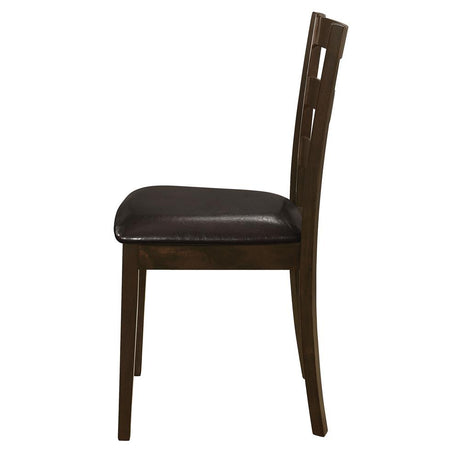 Guillen Cappuccino and Dark Brown 5-Piece Dining Set with Bench from Coaster - Luna Furniture