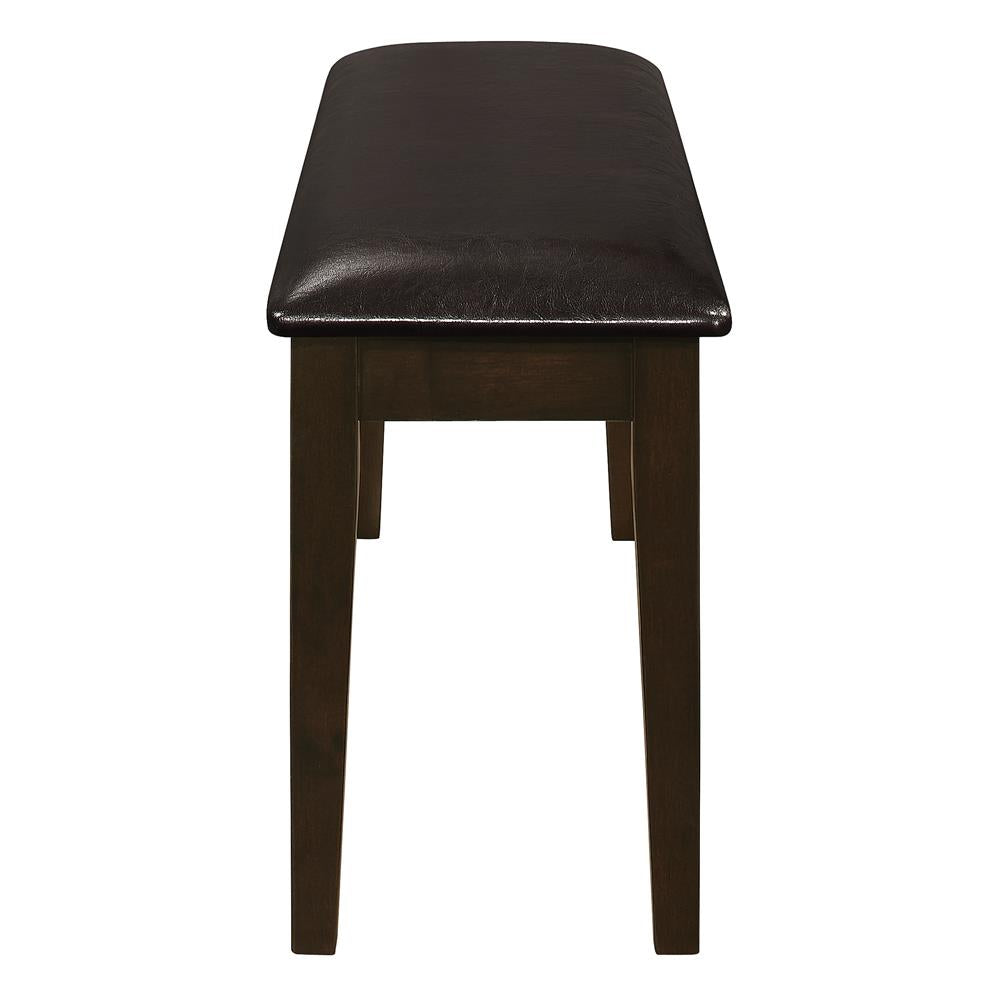 Guillen Cappuccino and Dark Brown 5-Piece Dining Set with Bench from Coaster - Luna Furniture