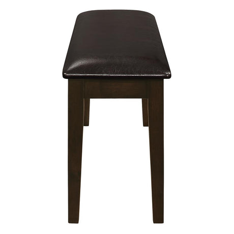 Guillen Cappuccino and Dark Brown 5-Piece Dining Set with Bench from Coaster - Luna Furniture
