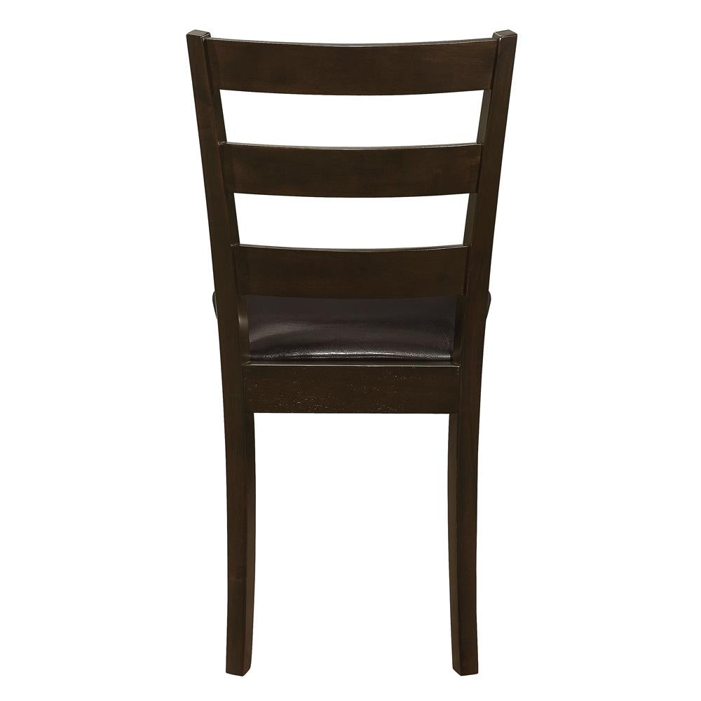 Guillen Cappuccino and Dark Brown 5-Piece Dining Set with Bench from Coaster - Luna Furniture