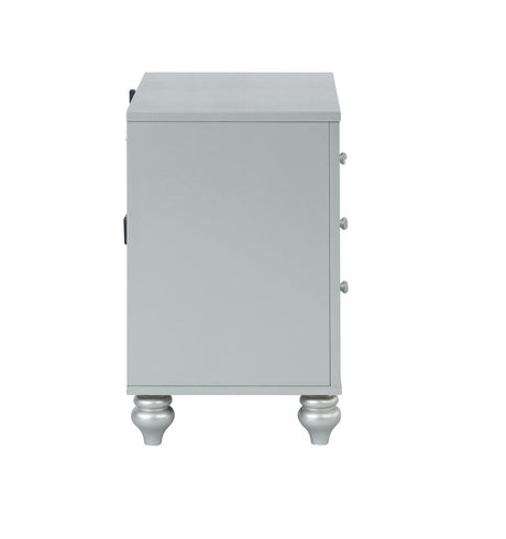 Gunnison Silver Metallic 2-Drawer Nightstand from Coaster - Luna Furniture