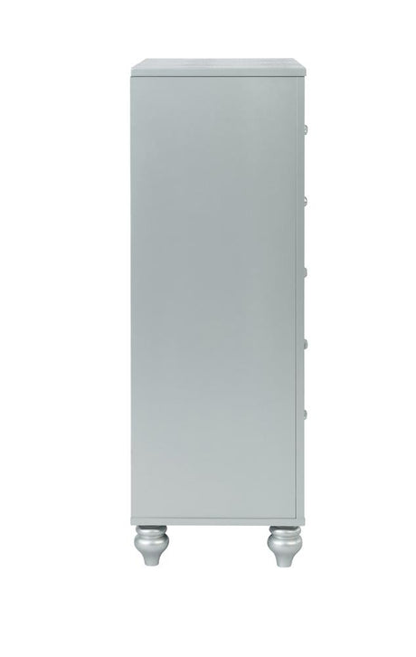 Gunnison Silver Metallic 5-Drawer Chest from Coaster - Luna Furniture