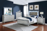 Gunnison Silver Metallic 5-Piece Queen Bedroom Set with LED Lighting from Coaster - Luna Furniture