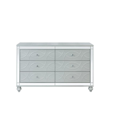 Gunnison Silver Metallic 6-Drawer Dresser from Coaster - Luna Furniture