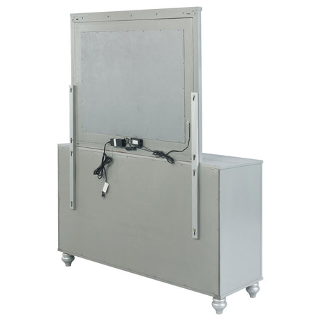 Gunnison Silver Metallic 6-Drawer Dresser with Mirror from Coaster - Luna Furniture