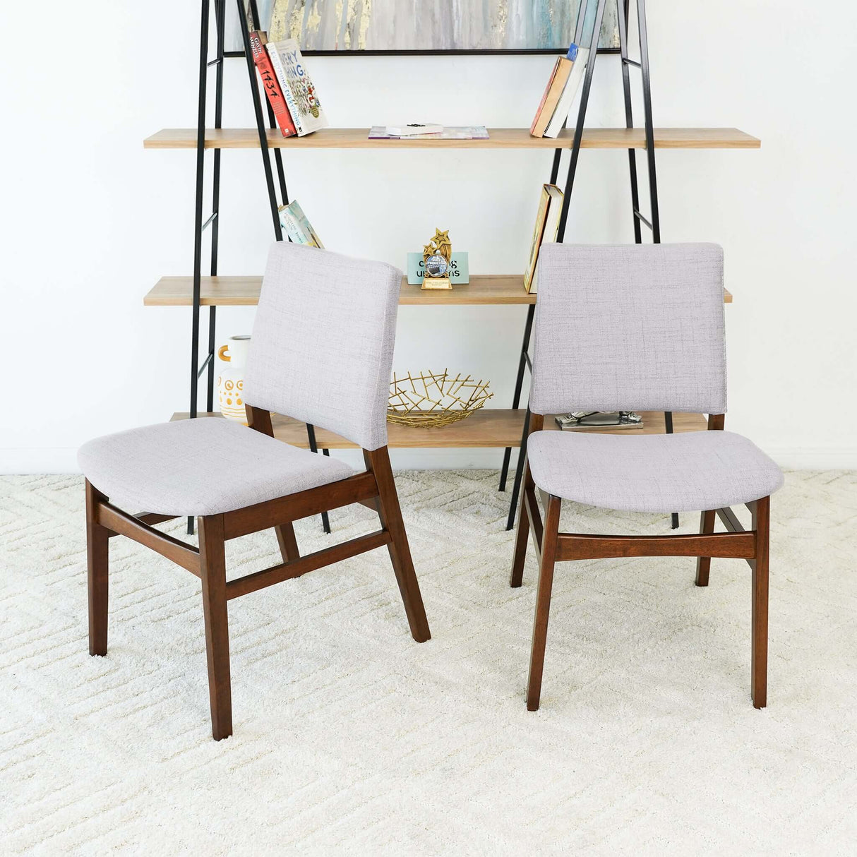 Gusto Mid-Century Modern Fabric Dining Chair (Set of 2) from Ashcroft Furniture - Luna Furniture