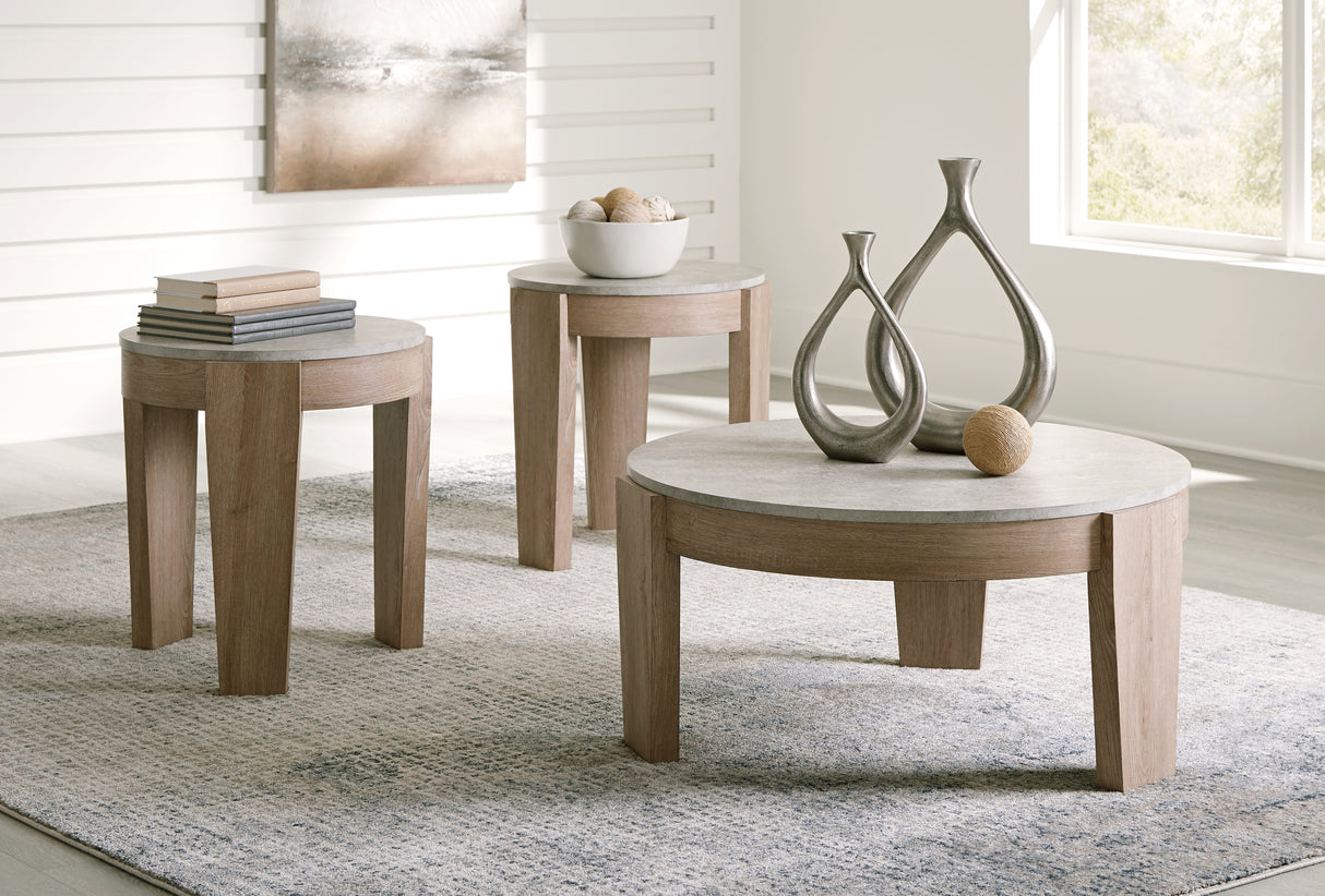 Guystone Light Brown Table from Ashley - Luna Furniture