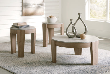 Guystone Light Brown Table from Ashley - Luna Furniture