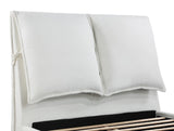 Gwendoline White Upholstered Queen Platform Bed with Pillow Headboard from Coaster - Luna Furniture