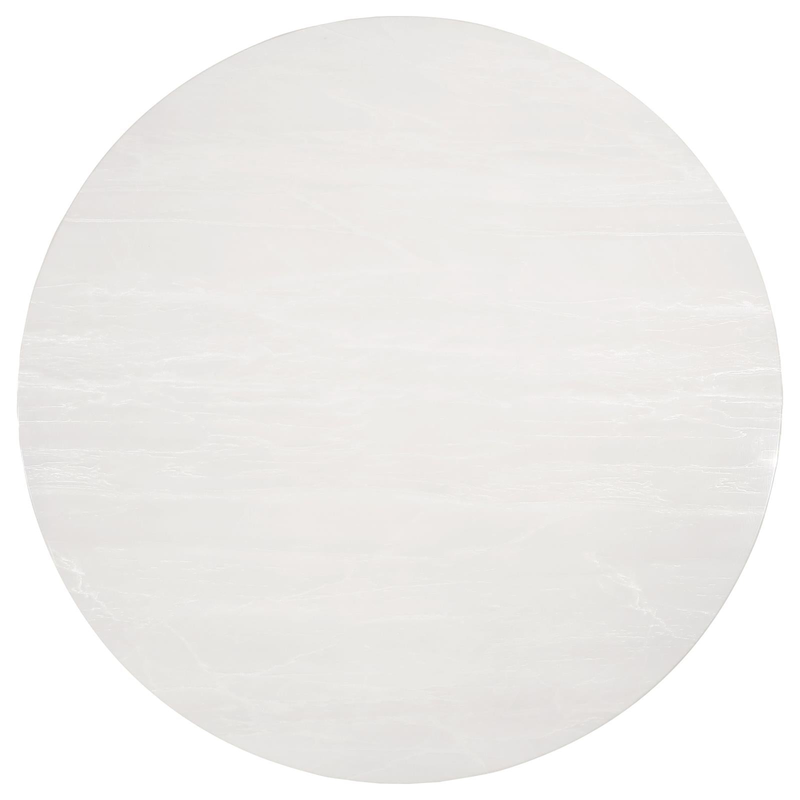 moonlight⭐︎さま専用です◎ Gwynn Round Dining Table with Marble Top and Stainless Steel Base
