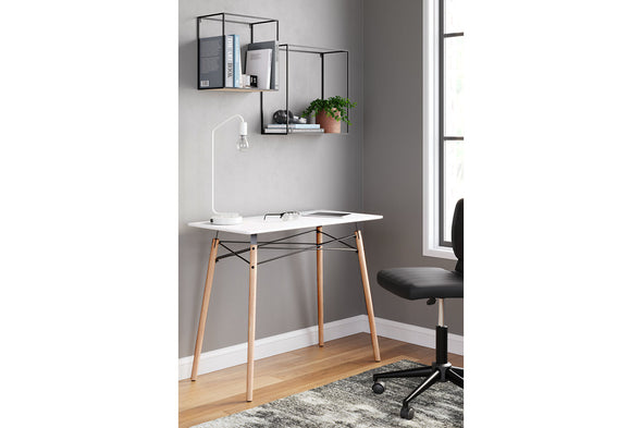 Jaspeni White/Natural Home Office Desk