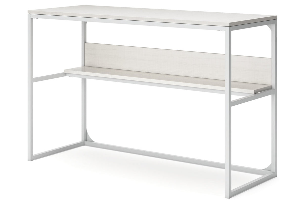 Deznee White Home Office Desk from Ashley - Luna Furniture