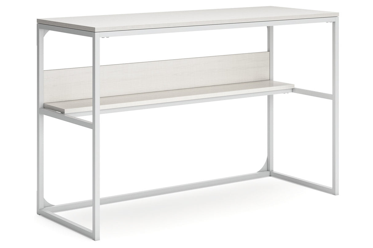 Deznee White Home Office Desk from Ashley - Luna Furniture