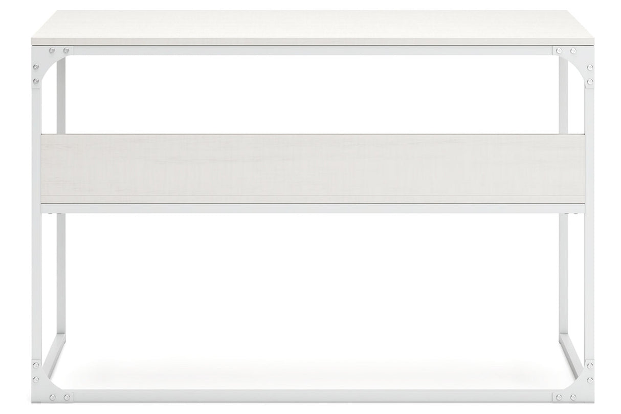 Deznee White Home Office Desk from Ashley - Luna Furniture