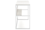 Deznee White Home Office Desk from Ashley - Luna Furniture