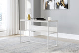 Deznee White Home Office Desk from Ashley - Luna Furniture