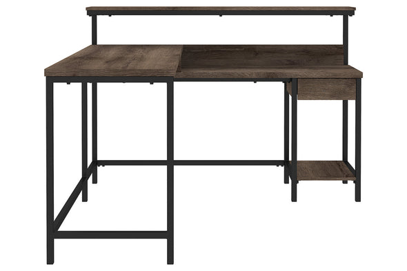 Arlenbry Gray Home Office L-Desk with Storage
