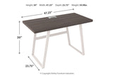 Dorrinson Two-tone 47" Home Office Desk -  - Luna Furniture