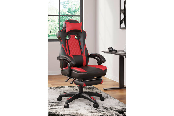 Lynxtyn Red/Black Home Office Swivel Desk Chair