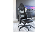 Lynxtyn Black/Gray Home Office Desk Chair from Ashley - Luna Furniture