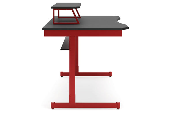 Lynxtyn Red/Black Home Office Desk