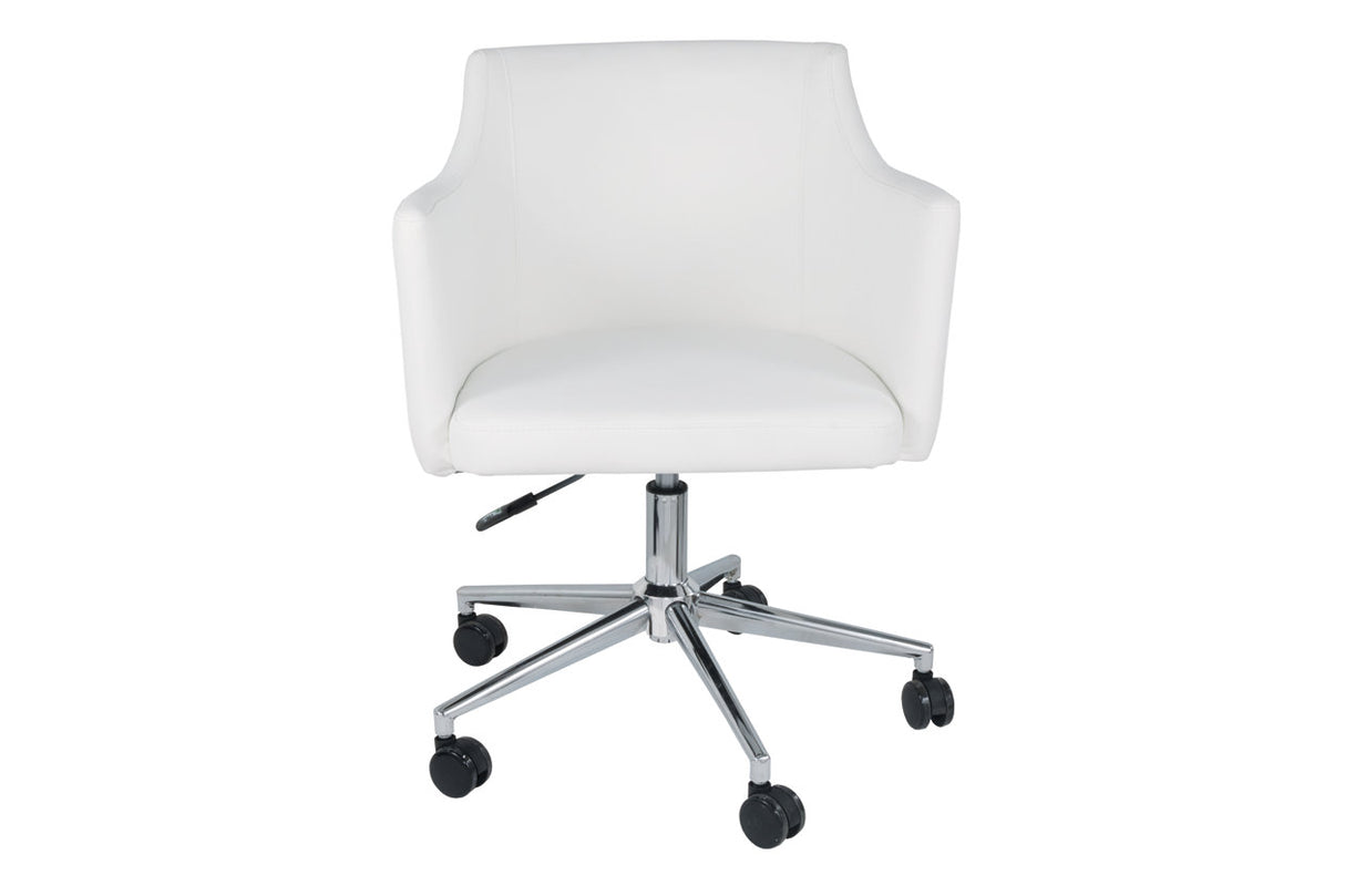 Baraga White Home Office Desk Chair -  - Luna Furniture