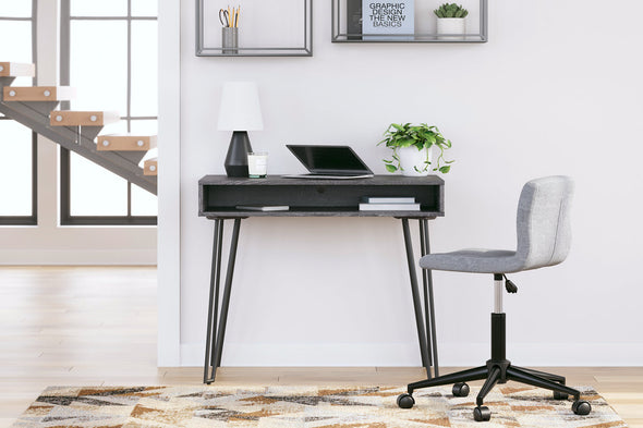 Strumford Charcoal/Black Home Office Desk