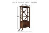 Baldridge Rustic Brown 75" Bookcase -  - Luna Furniture