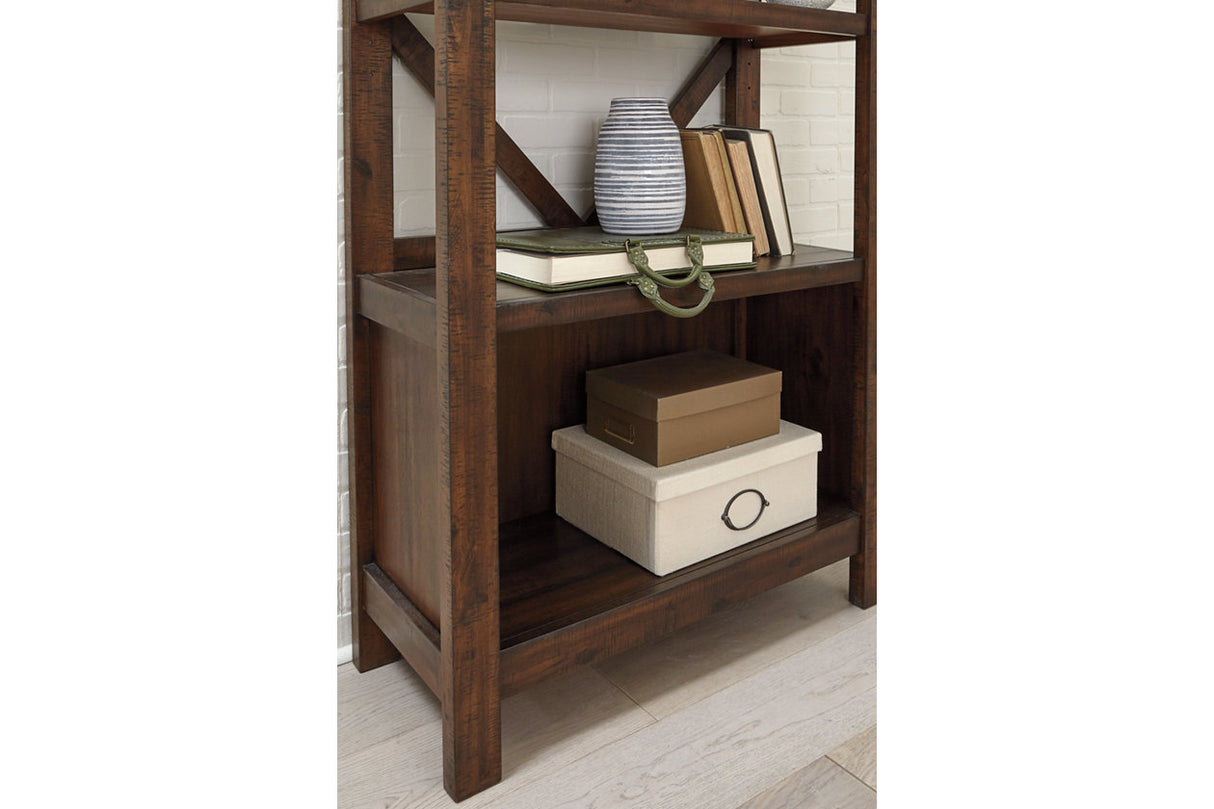 Baldridge Rustic Brown 75" Bookcase -  - Luna Furniture