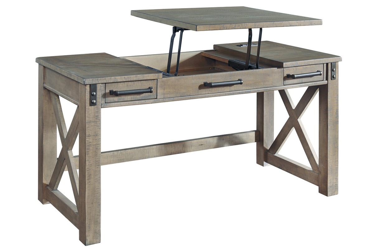 Aldwin Gray Home Office Lift Top Desk -  - Luna Furniture