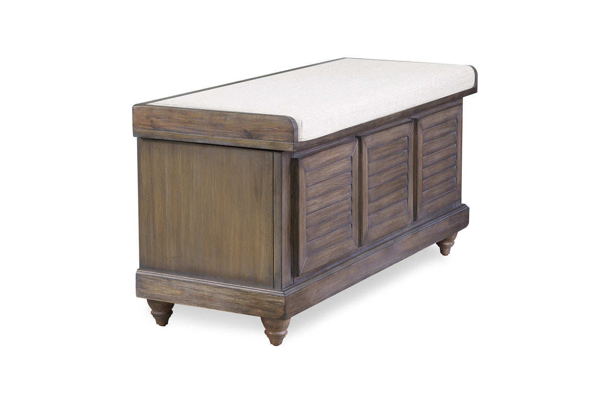 Woody Antique Gray Lift Top Storage Bench from Homelegance - Luna Furniture