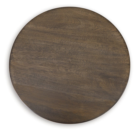 Hadcher Cream/Brown Accent Table from Ashley Furniture - Luna Furniture