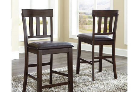 Haddigan Dark Brown Counter Height Barstool, Set of 2 from Ashley - Luna Furniture