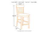 Haddigan Dark Brown Counter Height Barstool, Set of 2 from Ashley - Luna Furniture