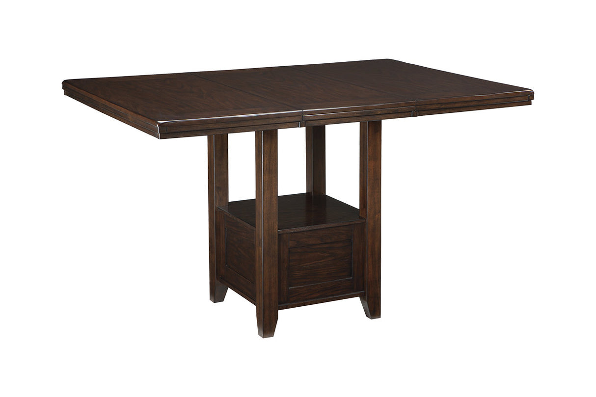 Haddigan Dark Brown Counter Height Dining Extension Table from Ashley - Luna Furniture