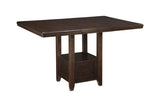 Haddigan Dark Brown Counter Height Dining Extension Table from Ashley - Luna Furniture