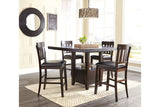 Haddigan Dark Brown Counter Height Dining Extension Table from Ashley - Luna Furniture