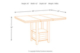 Haddigan Dark Brown Counter Height Dining Extension Table from Ashley - Luna Furniture