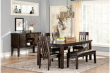 Haddigan Dark Brown Dining Bench from Ashley - Luna Furniture
