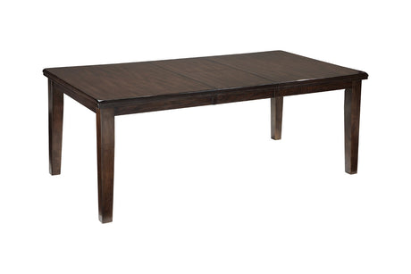 Haddigan Dark Brown Dining Extension Table from Ashley - Luna Furniture